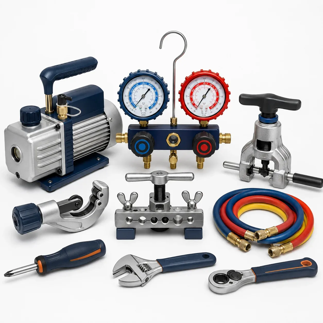 HVAC tools for service and maintenance work