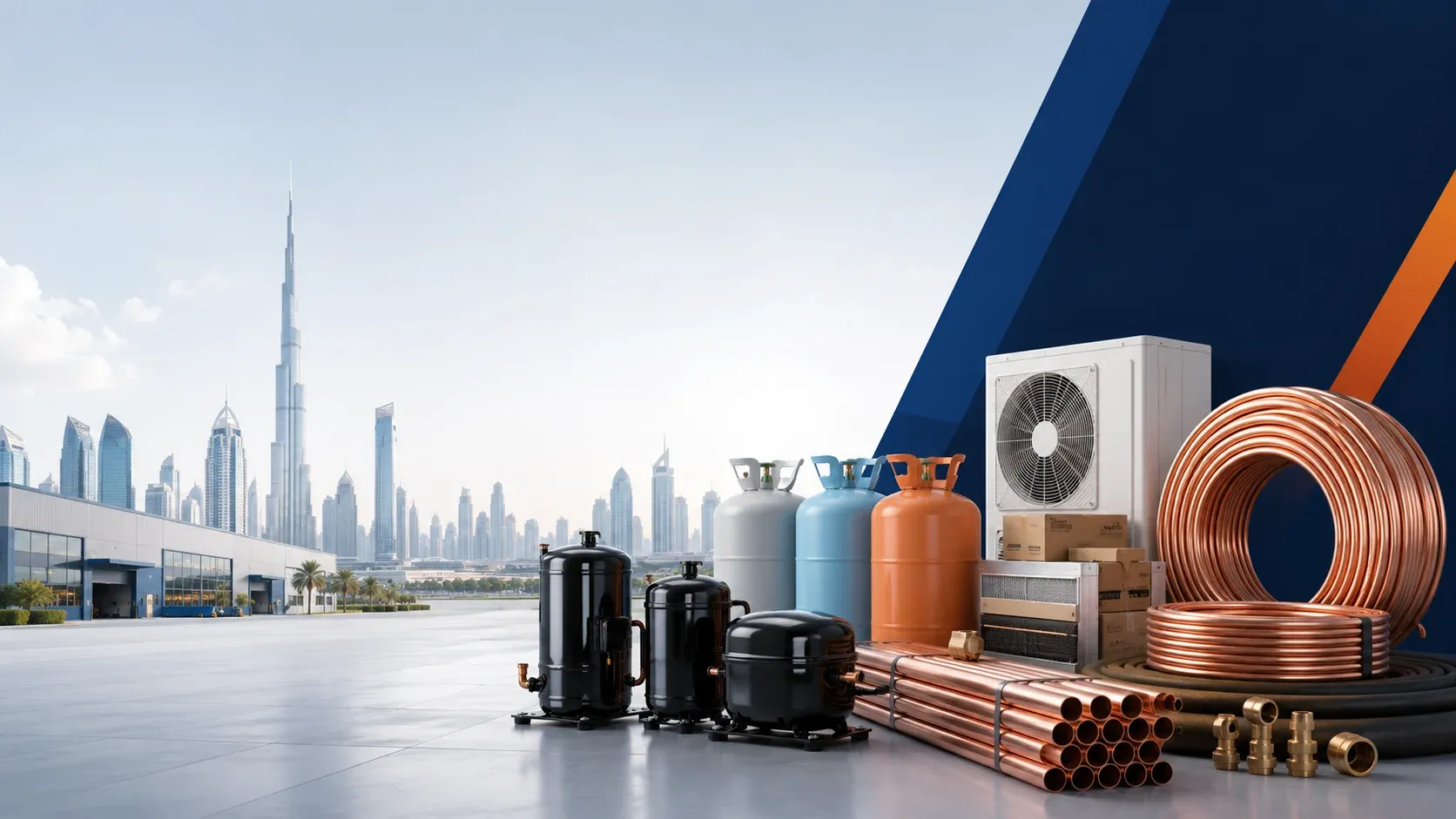HVAC copper and refrigeration product supply support across the UAE